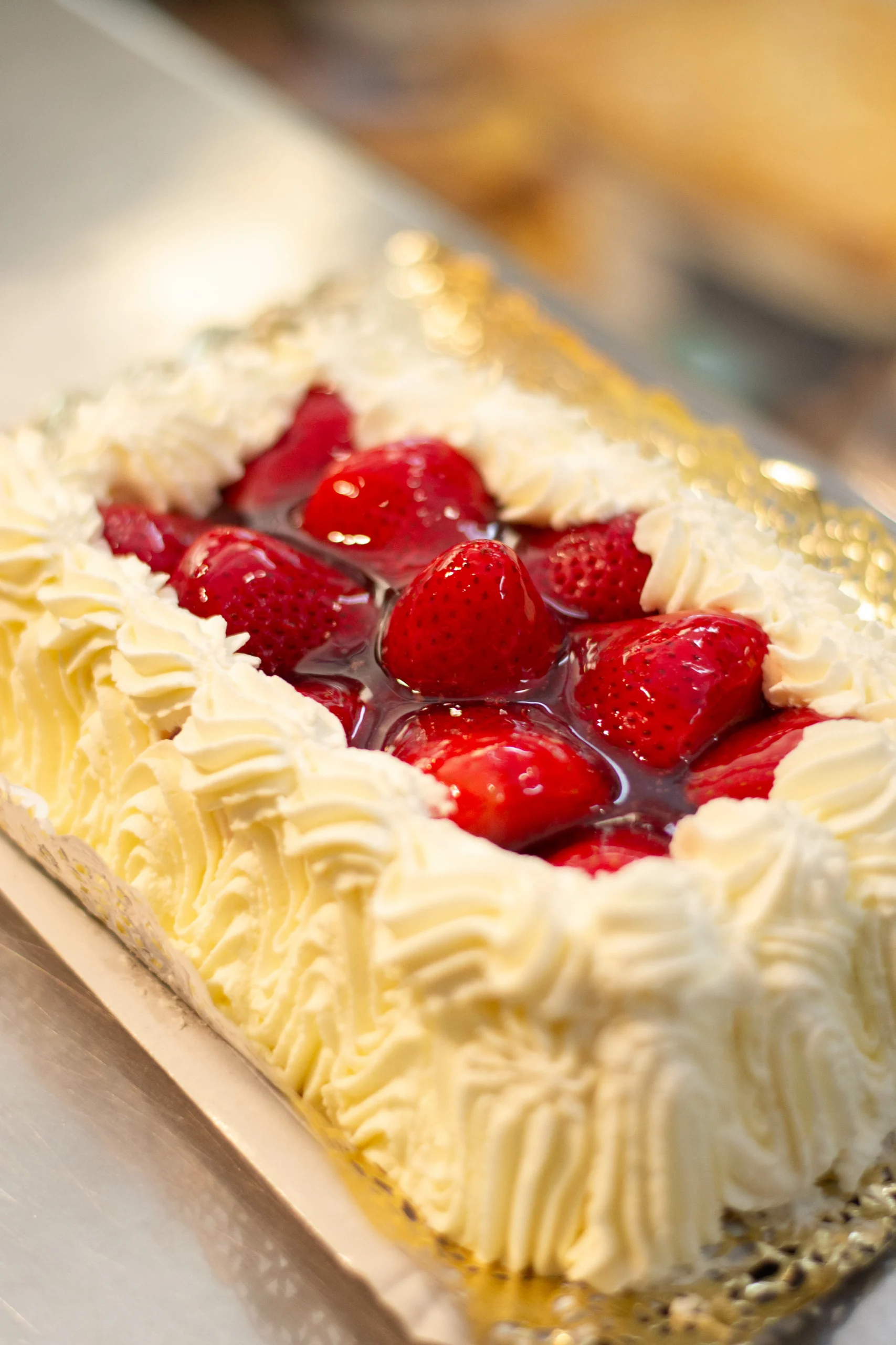 tarta de fresas y nata